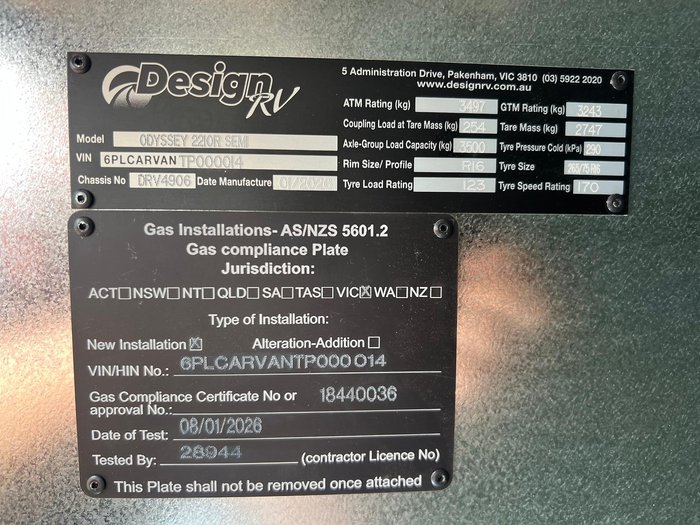 2026 Design RV 221Or Odyssey 22.10'