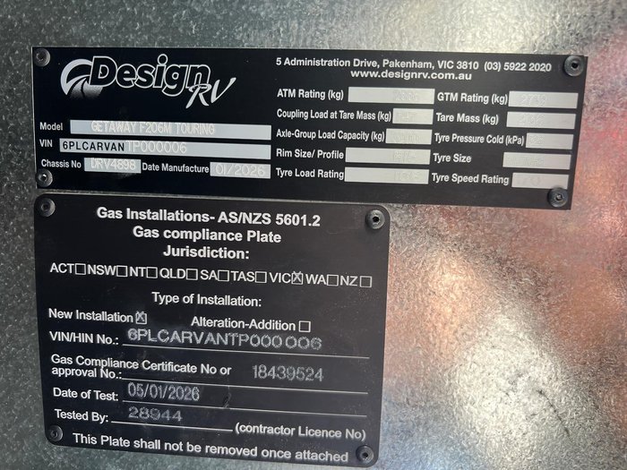 2026 Design RV F206m Getaway 20.6'