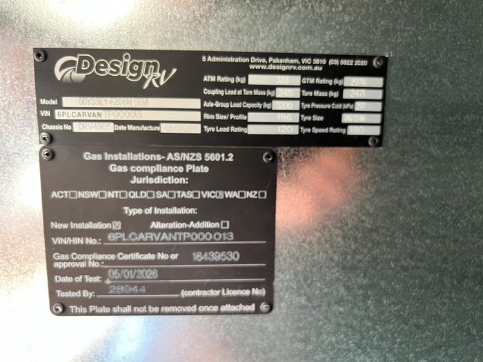 2026 Design RV F206m Odyssey Bunks 20.6'