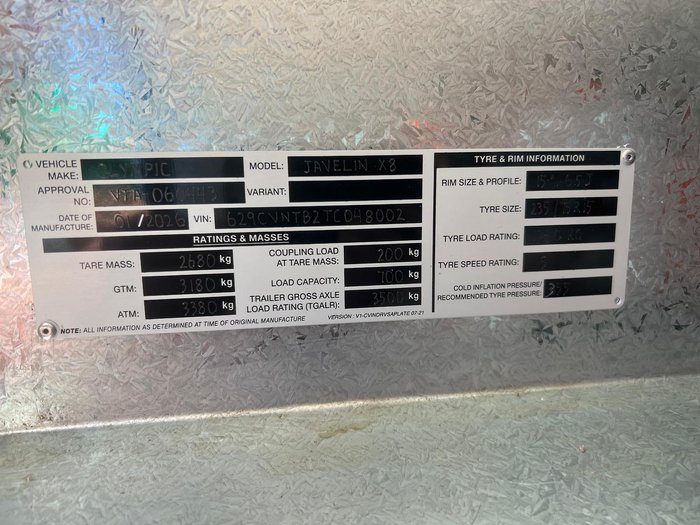 2026 Olympic Javelin X8, 19'6''