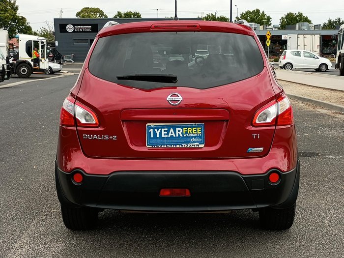 2011 Nissan Dualis +2 Ti J10 Series II MY10 Magnetic Red