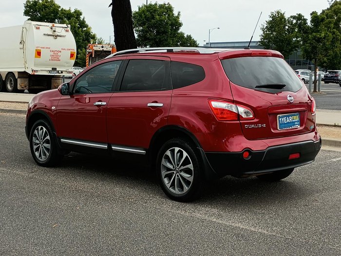2011 Nissan Dualis +2 Ti J10 Series II MY10 Magnetic Red
