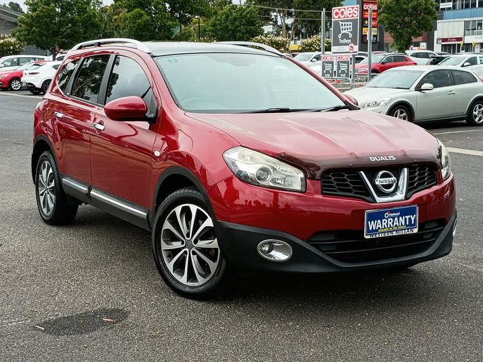 2011 Nissan Dualis +2 Ti J10 Series II MY10 Magnetic Red