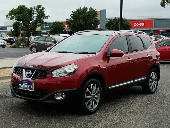 2011 Nissan Dualis +2 Ti J10 Series II MY10 Magnetic Red