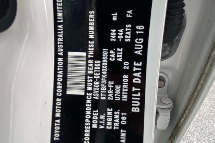 2016 Toyota Camry Altise