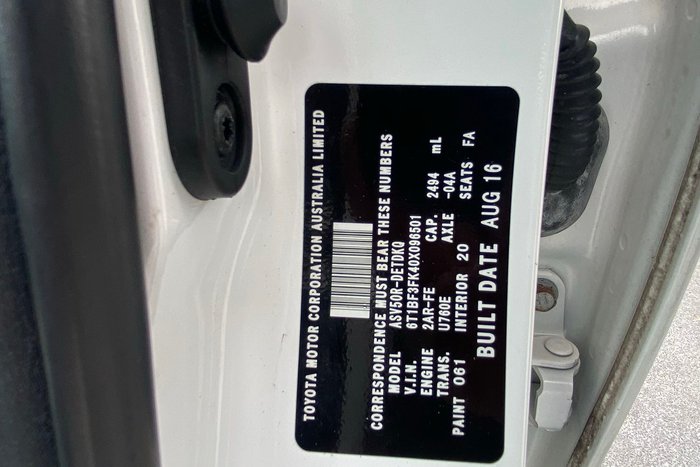 2016 Toyota Camry Altise