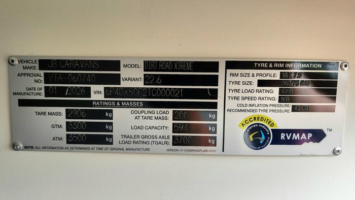 2026 JB Caravans Dirt Road Xtreme 22'6