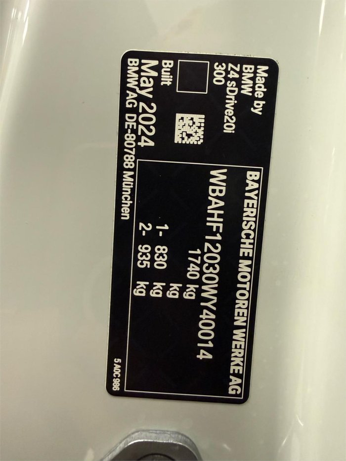 2024 BMW Z4 sDrive20i M Sport