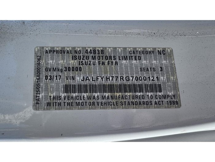 2017 Isuzu Fh Fy