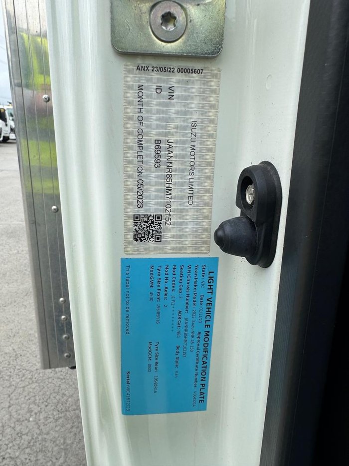 2023 ISUZU Isuzu Nnr 45-150 Vanpack 45/150 AUTO VAN PACK