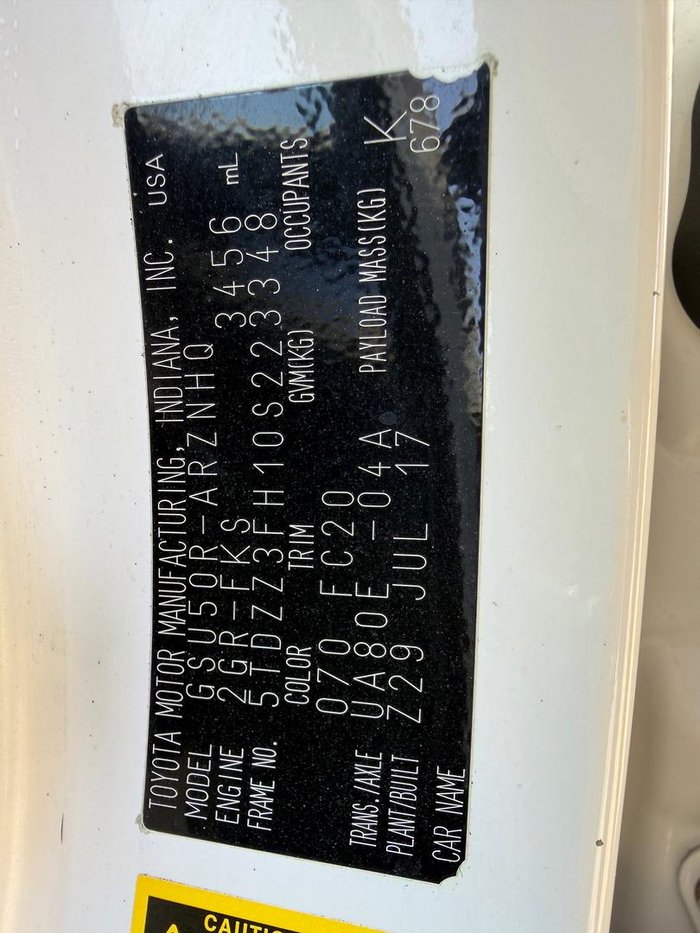 2017 Toyota Kluger GX