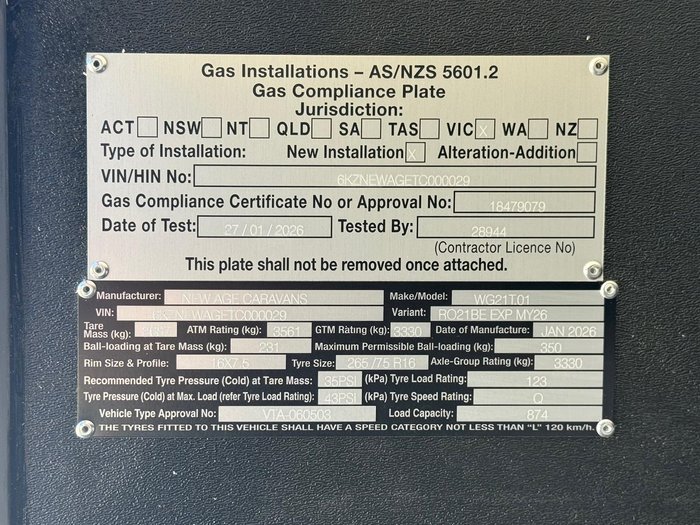 2026 New Age Caravans Road Owl Ro21be Expedition My26