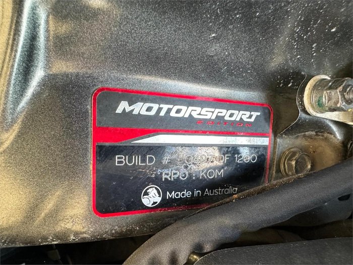 2017 Holden Commodore Motorsport Edition