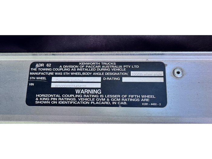 2007 Kenworth Prime Mover K104b