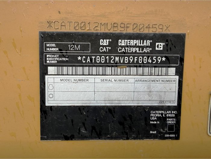 2008 Caterpillar 12M Vhp Plus