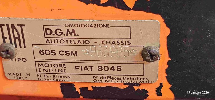 1978 Fiat 605C Super ORANGE