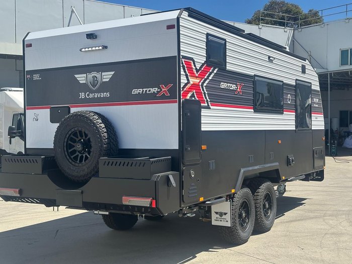 2026 JB Caravans Gator X 18'6 Tandem Axle Rear Door