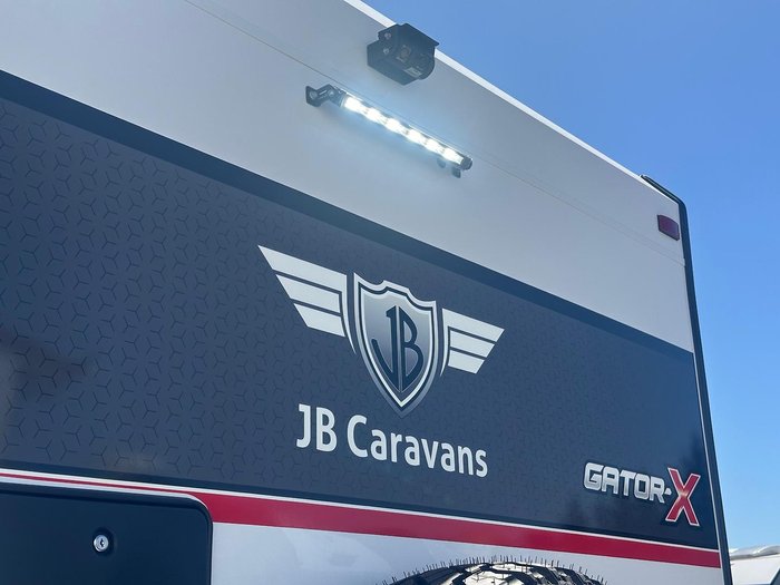 2026 JB Caravans Gator X 18'6 Tandem Axle Rear Door
