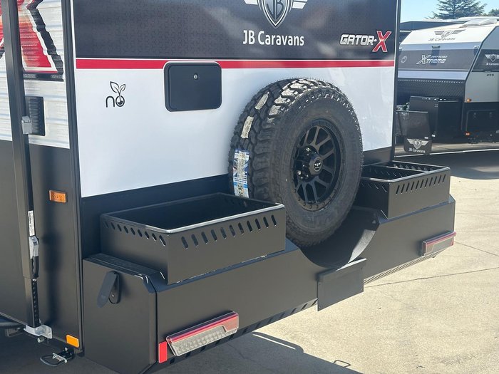 2026 JB Caravans Gator X 18'6 Tandem Axle Rear Door