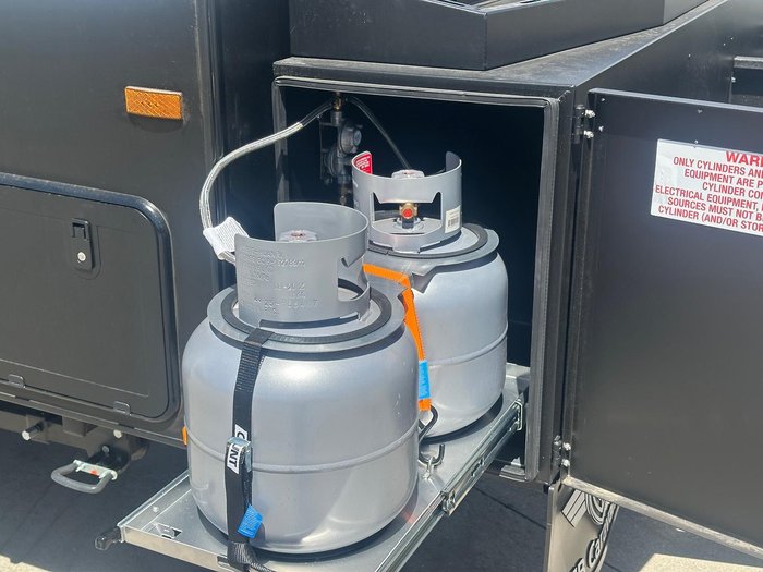 2026 JB Caravans Gator X 18'6 Tandem Axle Rear Door