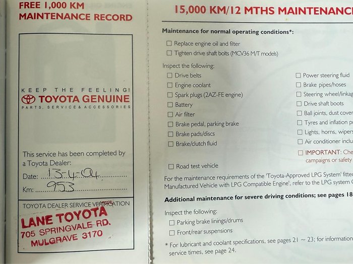 2003 Toyota Camry Ateva ACV36R Titan Silver