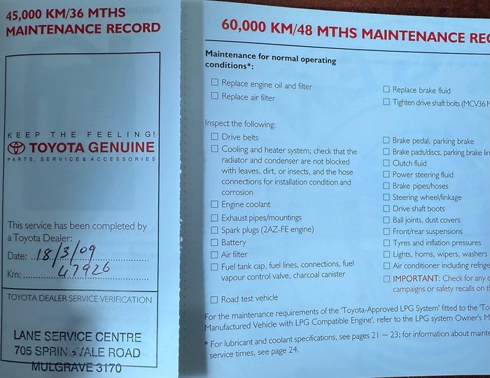 2003 Toyota Camry Ateva ACV36R Titan Silver