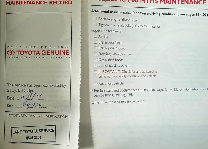 2003 Toyota Camry Ateva ACV36R Titan Silver