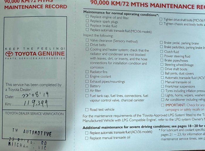 2003 Toyota Camry Ateva ACV36R Titan Silver