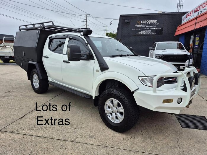2015 Mitsubishi Triton GLX MN MY15 4X4 Dual Range White