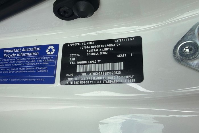 2020 Toyota Corolla Ascent Sport Hybrid