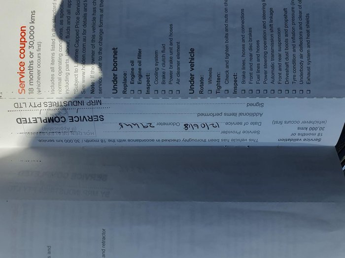 2017 Holden Commodore SV6 VF Series II MY17 Heron White