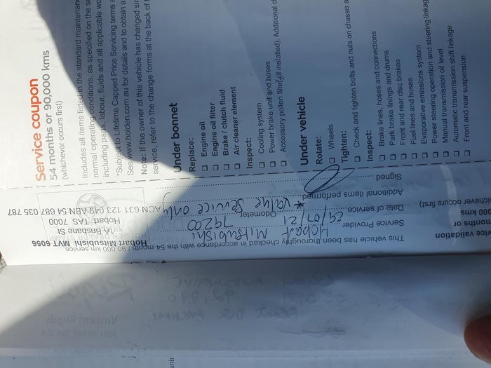 2017 Holden Commodore SV6 VF Series II MY17 Heron White