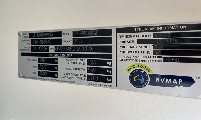 2026 JB Caravans Dirt Road Xtreme (23'6)