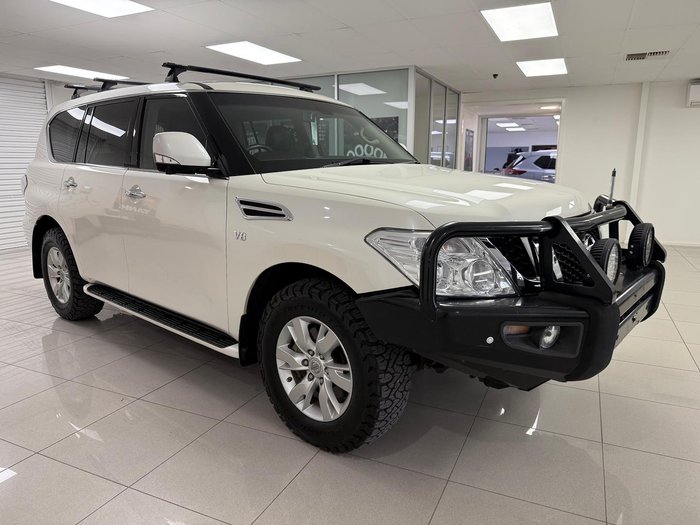 2016 Nissan Patrol Ti Y62 MY15 4X4 Dual Range Ivory Pearl