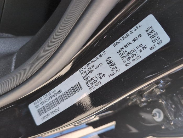 2025 RAM 1500 Limited Hurricane HO RamBox