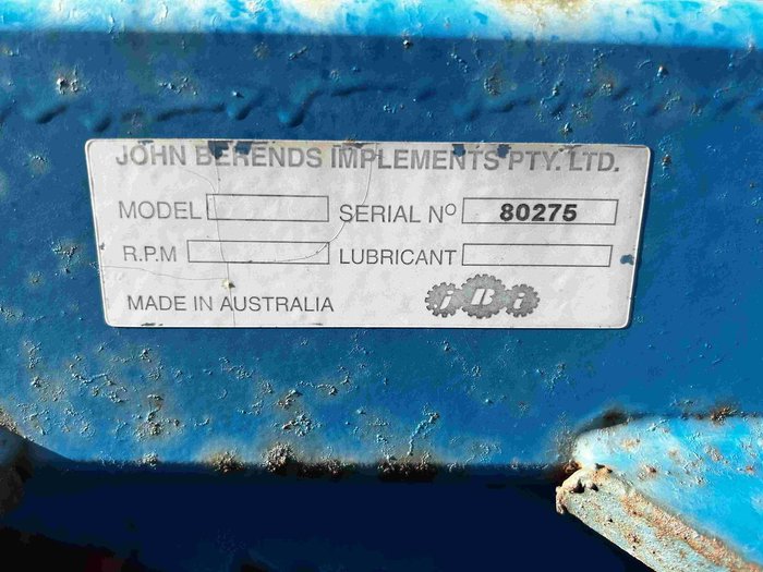 0 John Berends Rm80 Hd Trailing Offset Disc Plough BLUE