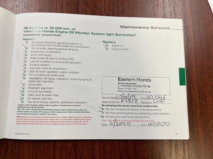 2018 Honda CR-V VTi-S RW MY18 Brilliant Sporty Blue