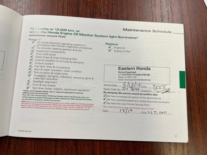 2018 Honda CR-V VTi-S RW MY18 Brilliant Sporty Blue