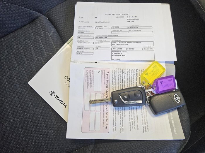 2019 Toyota Corolla Ascent Sport MZEA12R Silver Pearl