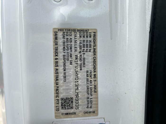 2022 Freightliner Cascadia 126 WHITE