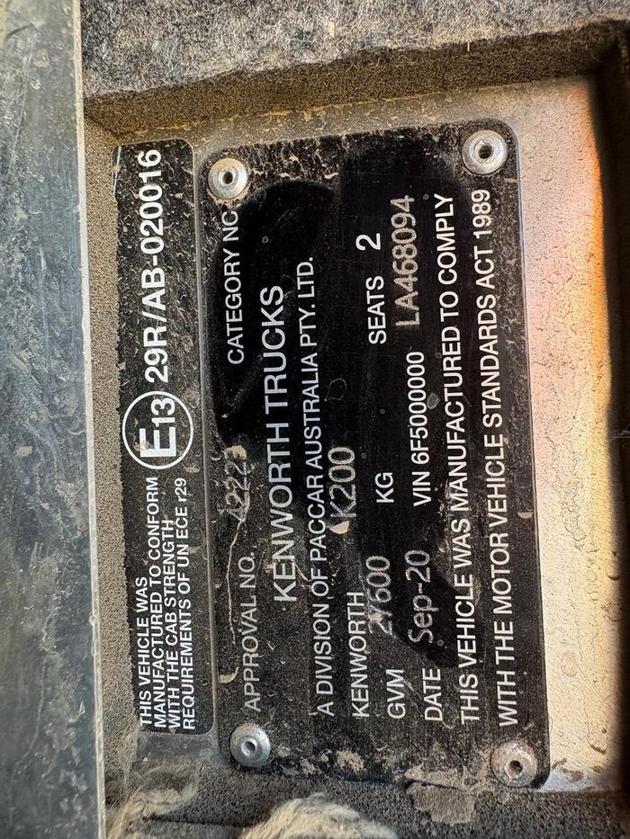 2020 Kenworth K200