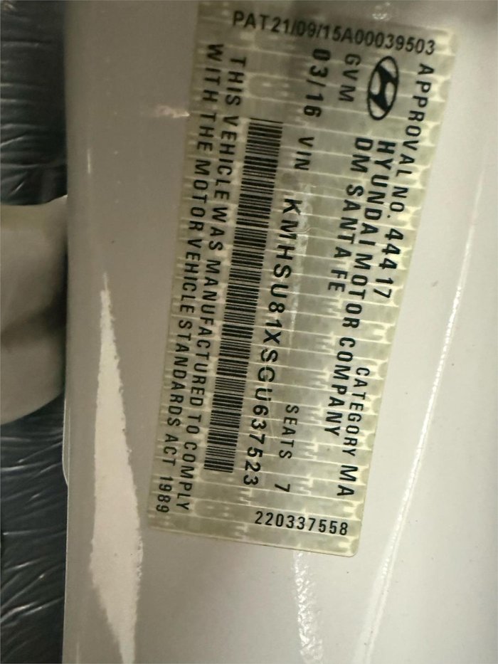 2016 Hyundai Santa Fe Elite