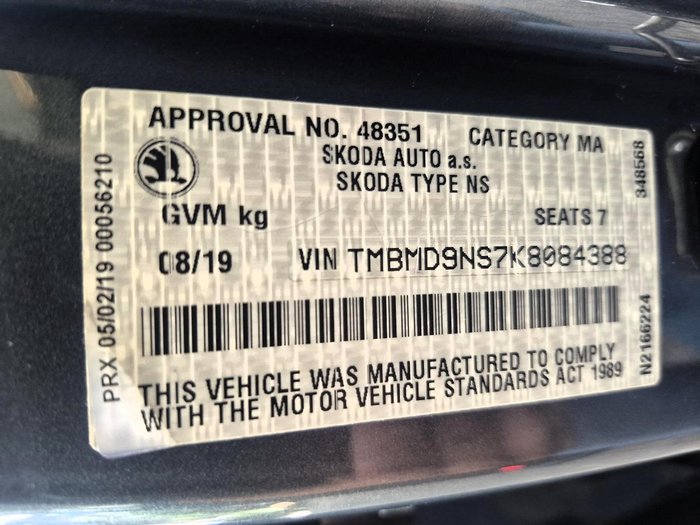 2019 SKODA Kodiaq 132TSI NS MY20 4X4 Quartz Grey