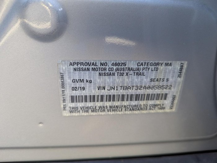 2019 Nissan X-TRAIL ST-L T32 Series II Brilliant Silver