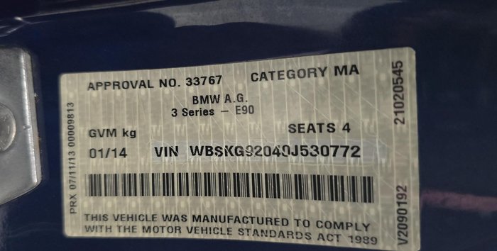 2013 BMW M3 E92 MY13.5 Le Mans Blue