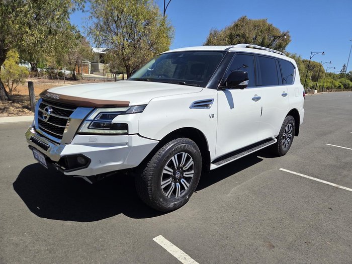 2020 Nissan Patrol Ti-L Y62 Series 5 MY20 4X4 Dual Range Moonstone White