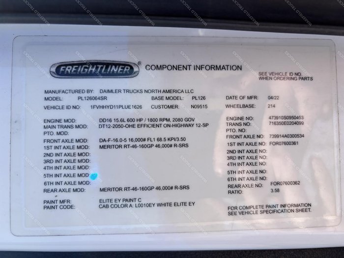 2022 Freightliner Cascadia White