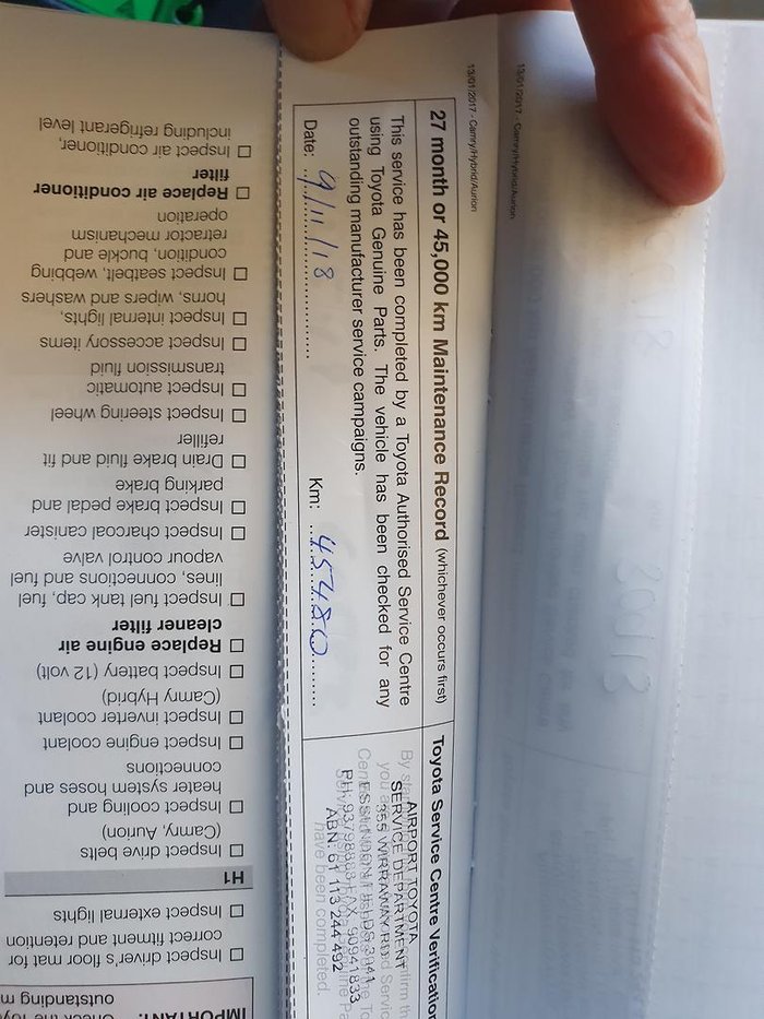 2017 Toyota Camry Atara SL ASV50R Silver Pearl