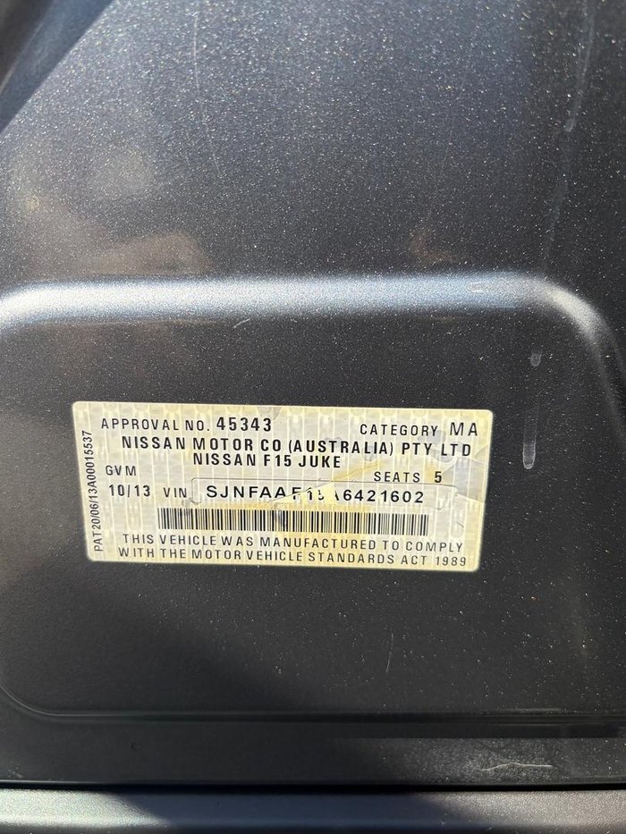 2013 Nissan JUKE ST-S F15 MY14 Gun Metallic