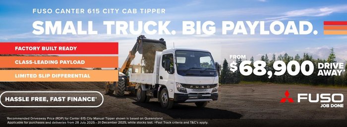 2025 Fuso Canter 615 Tipper WHITE